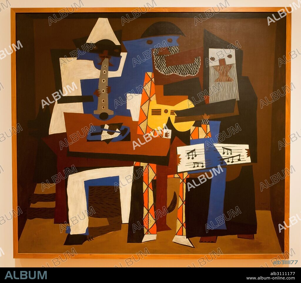 LOS TRES MUSICOS (1921) DE PABLO RUIZ PICASSO. MOMA.