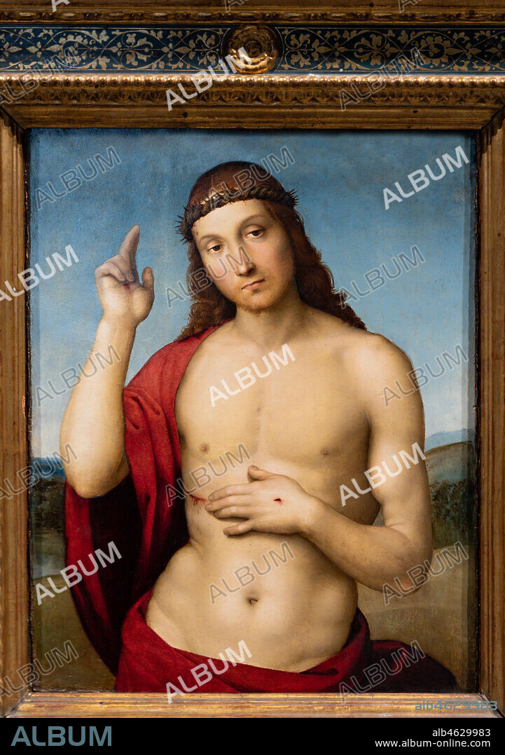 Lombardia - Lombardy, Brescia , Pinacoteca Tosio Martinengo: Raffaello Sanzio, "Cristo Redentore benedicente" (1505-1506).