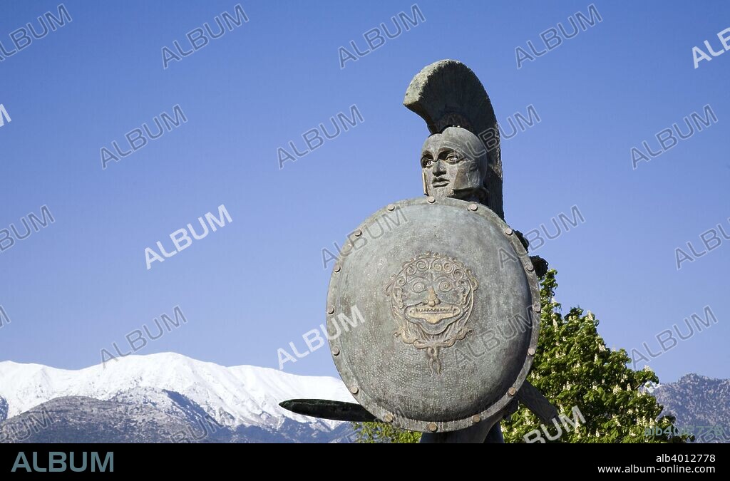 A statue of King Leonidas I (5240-480 BC), Sparta, Greece.