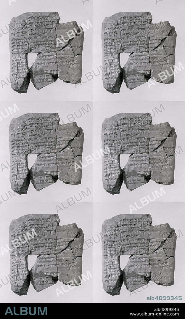 Cuneiform tablet: normal star almanac for S.E. 70 (242241 B.C.), Seleucid, Seleucid, Date ca. 242241 B.C., Mesopotamia, probably from Babylon (modern Hillah), Seleucid, Clay, 5 3/8 x 5 x 1 1/2 in. (13.8 x 12.6 x 3.9 cm), Clay-Tablets-Inscribed.