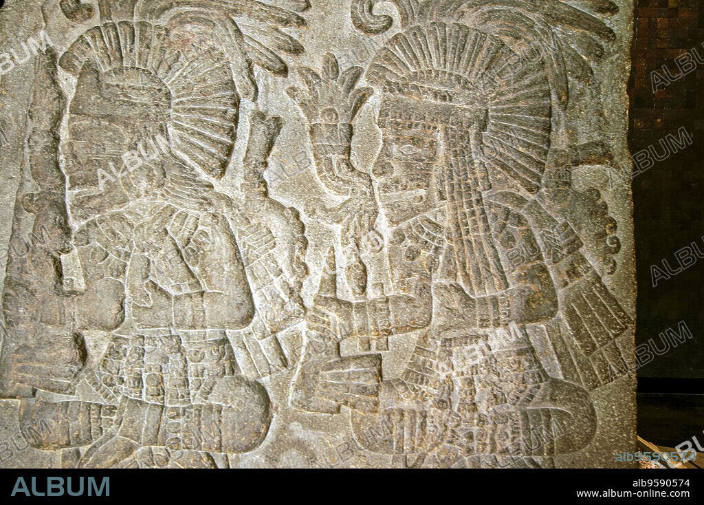 Relief,Teocalli de la guerra sagrada. Mexican Culture. National Museum of Anthropology. State of Mexico D.F.Mexico.