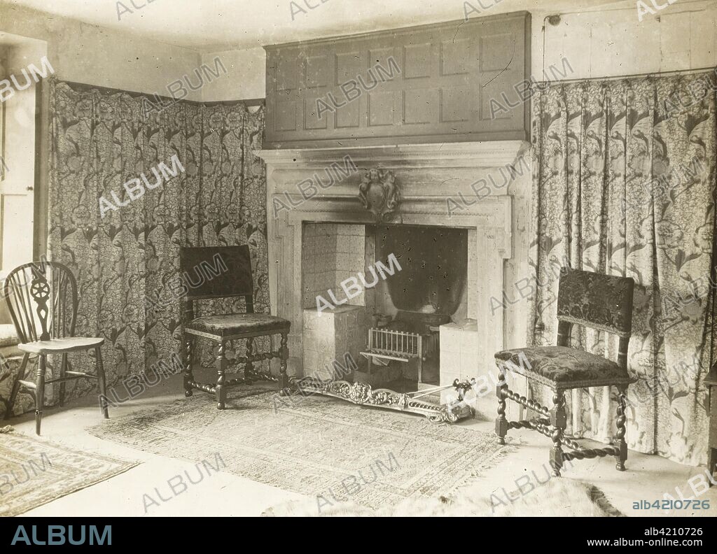 Kelmscott Manor: The Green Room. Frederick H. Evans; English, 1853-1943. Date: 1896. Dimensions: 8.2 × 8.2 cm. Lantern slide. Origin: England.