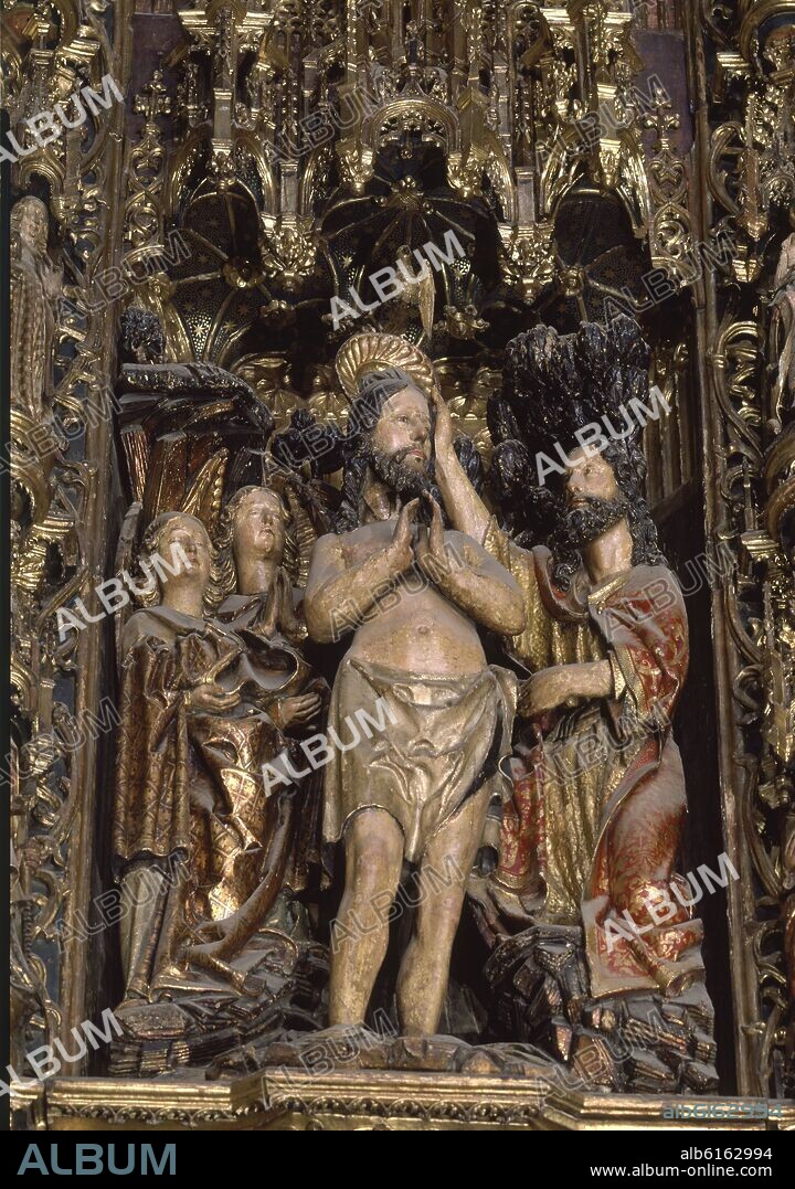 JORGE FERNANDEZ ALEMAN (SIGLO XV-1535). BAUTISMO DE CRISTO - RETABLO MAYOR DE LA CATEDRAL DE SEVILLA CONSTRUIDO ENTRE 1482 Y 1564.