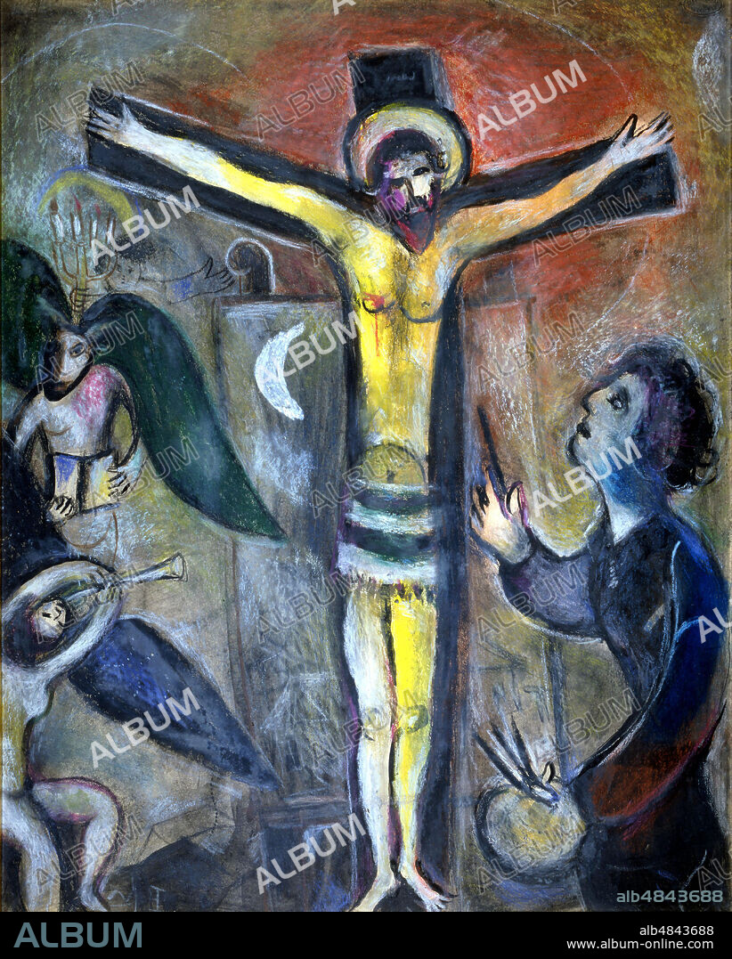 MARC CHAGALL. Christ and the Painter.