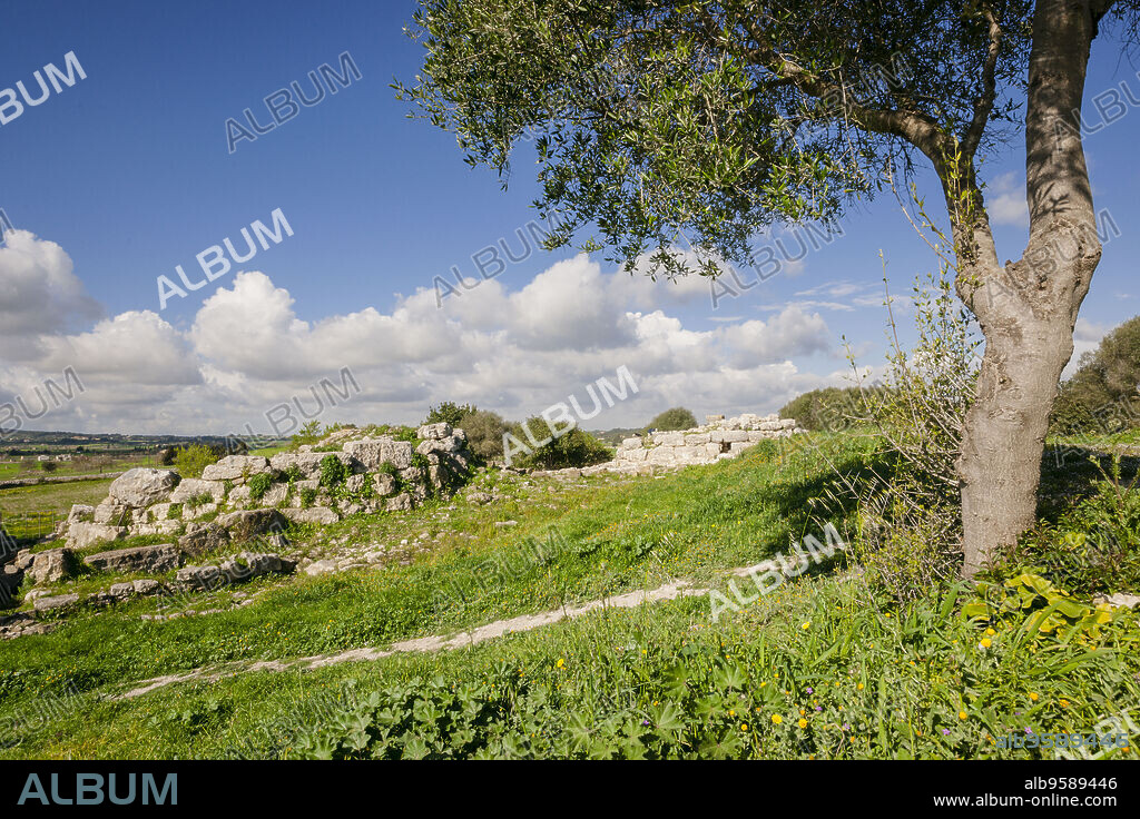 poblado talayotico de Son Fornells, Montuiri, época talayótica (1300-123 a. C.) Comarca de Es Pla, Mallorca,islas baleares, Spain.