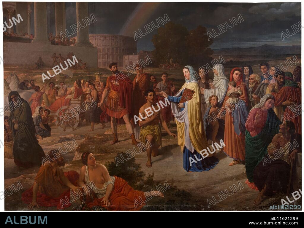 JOAQUÍN ESPALTER Y RULL. Joaquín Espalter y Rull / 'La Era Cristiana'. 1871. Óleo sobre lienzo, 290 x 410 cm.