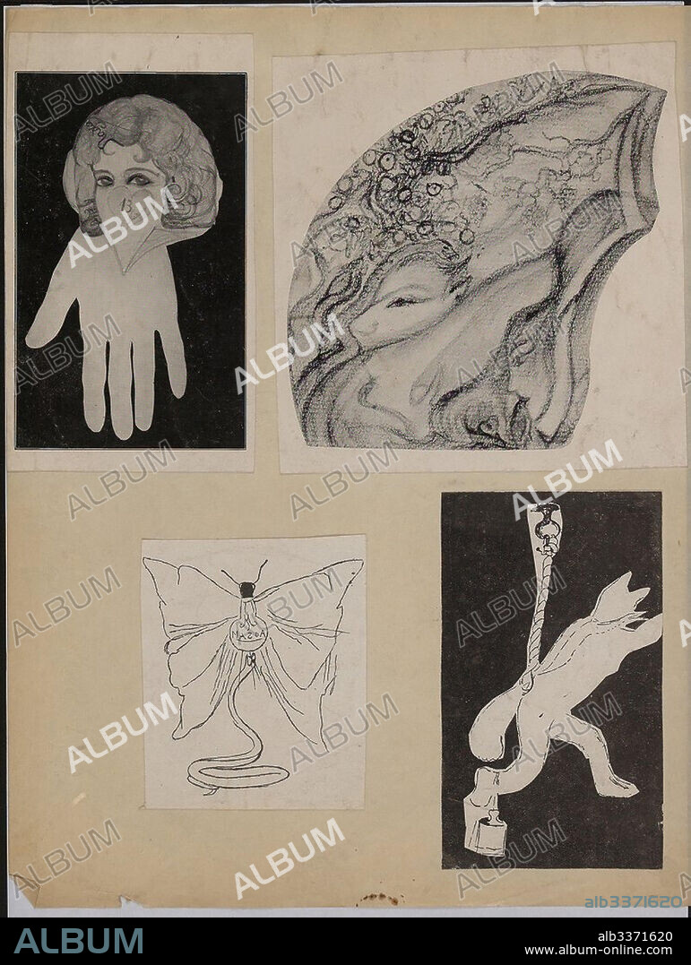 LéONA DELCOURT (NADJA). Prints of Nadja's (Léona Delcourt) drawings.