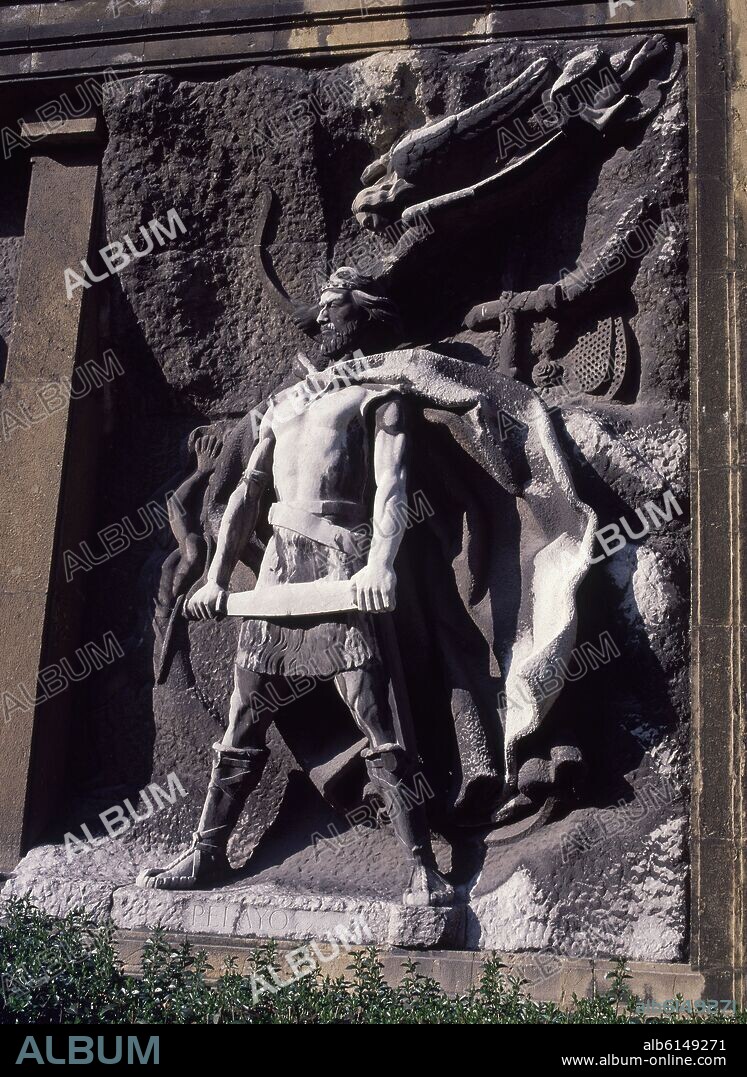 GERARDO ZARAGOZA (1902-1985). DON PELAYO REY DE ASTURIAS - 1942.