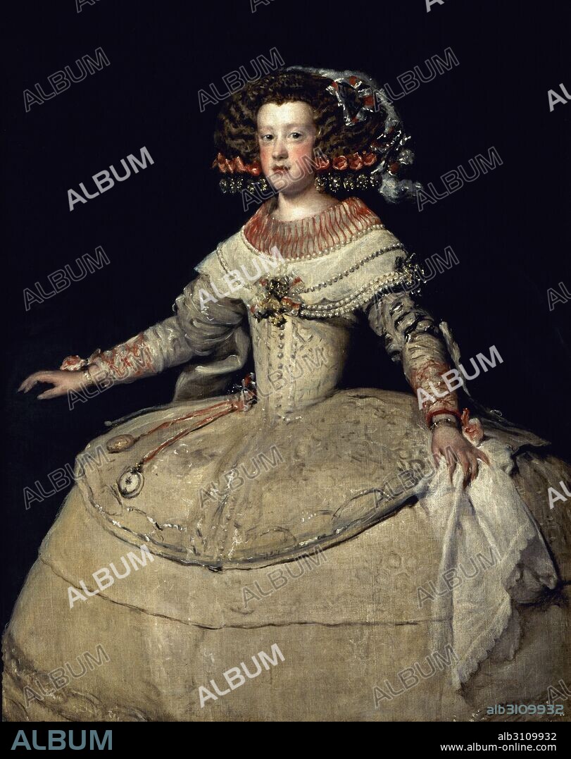 DIEGO VELÁZQUEZ. Retrato de la Infanta María Teresa, hija del Rey Felipe IV/ 1651.