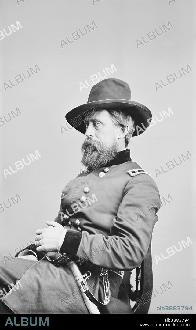 Civil War Major General Jefferson C. Davis of the Union Army, circa 1860.