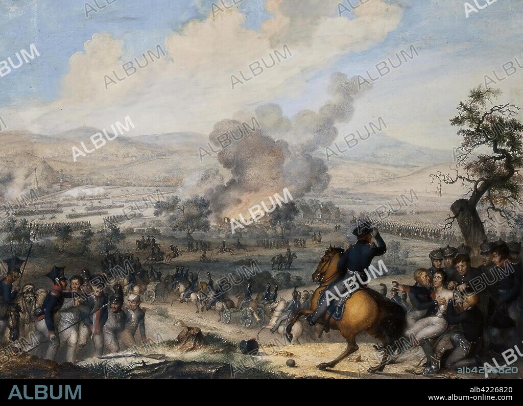 JEAN GERIN. 'Episode from the Battle near Kulm in 1813'. Russia, 1816-1818. Dimensions: 39,7x53,3 cm.