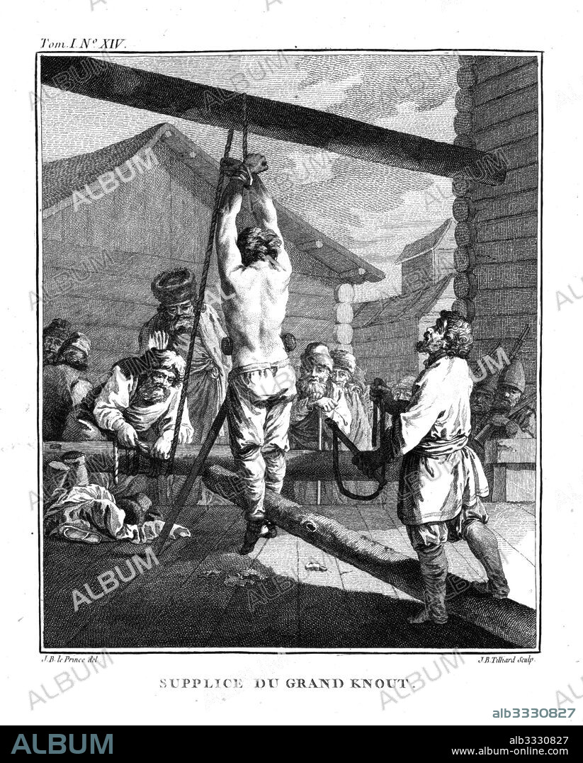 JEAN-BAPTISTE LE PRINCE. Punishment with a Great Knout. From Voyage en Sibérie.