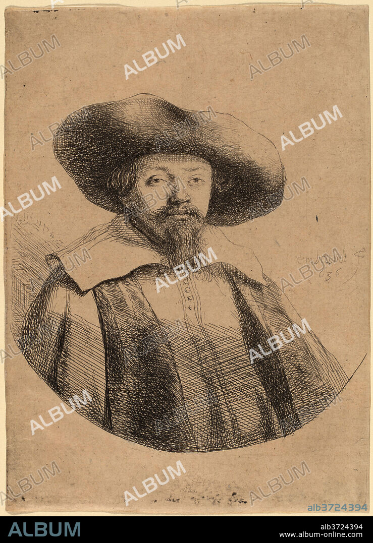 REMBRANDT. Samuel Menasseh ben Israel. Dated: 1636. Medium: etching.