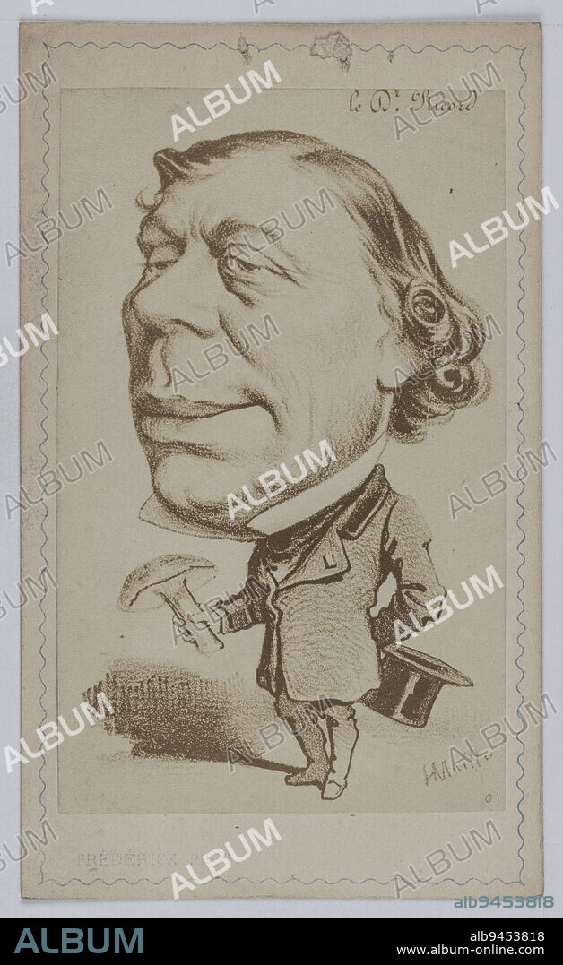 Portrait of Philippe Ricord (1800-1889), surgeon., Frédérick, Photographer, Between 1860 and 1890, 2nd half of the 19th century, Photography, Graphic arts, Photography, Albumen paper print, Dimensions - Work: Height: 8.6 cm, Width: 5.3 cm, Dimensions: Height: 10.4 cm, Width: 6.2 cm.