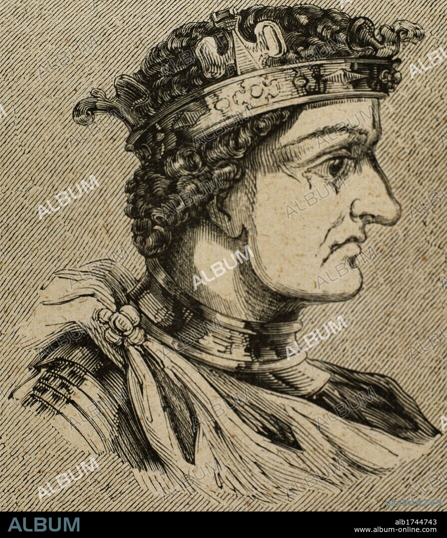 TULGA. Rey visigodo (640 a 642). Elegido rey a la muerte de Chintila. Grabado.