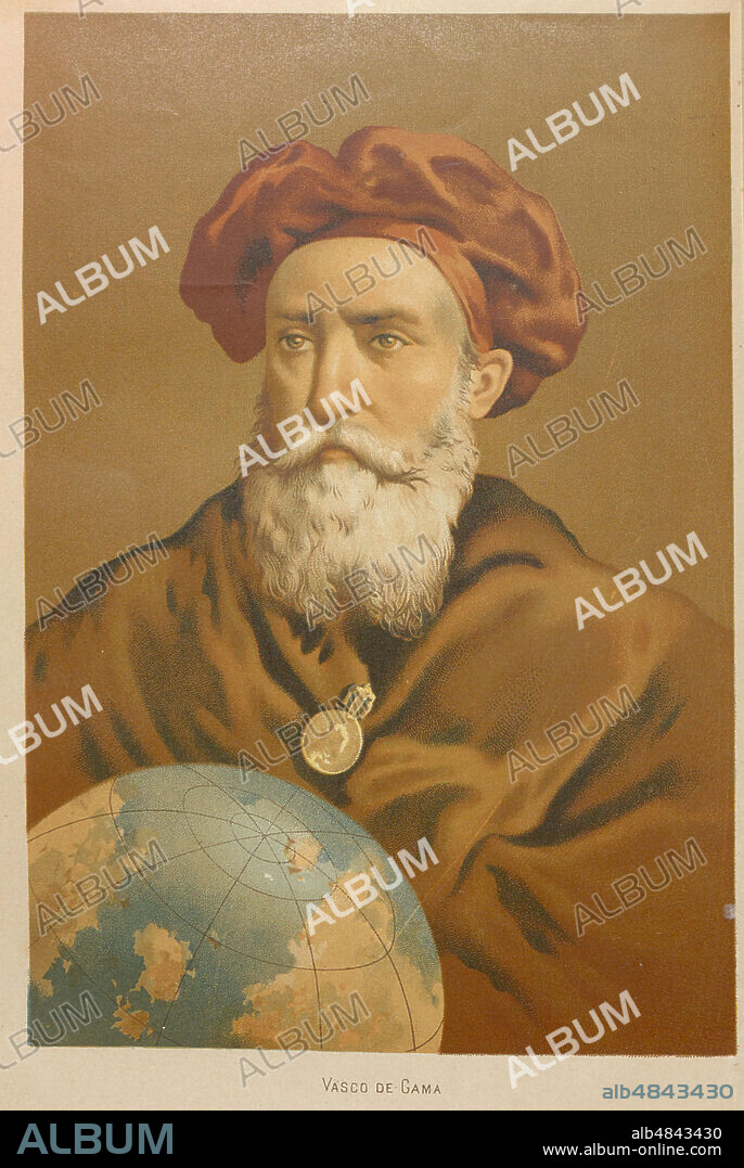 JUAN PLANELLA Y RODRÍGUEZ. Portrait of Vasco de Gama.