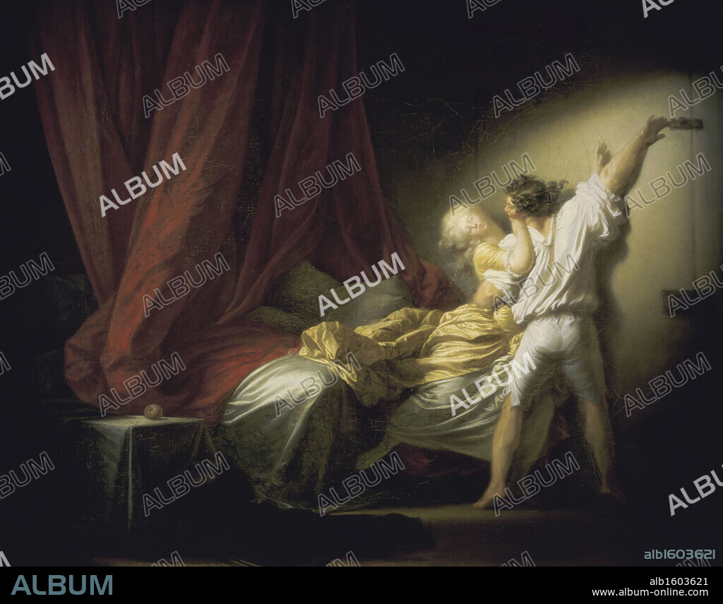 JEAN-HONORÉ FRAGONARD. The Lock  Le Verrou  Jean Honoré Fragonard (1732-1806/French)  Musee du Louvre, Paris.