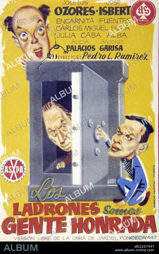 PELICULA : LOS LADRONES SOMOS GENTE HONRADA , 1956. BASADA EN LA OBRA DE HOMONIMA DE ENRIQUE JARDIEL PONCELA. DIRECTOR : PEDRO L. RAMIREZ. ACTORES : JOSE LUIS OZORES , JOSE ISBERT.