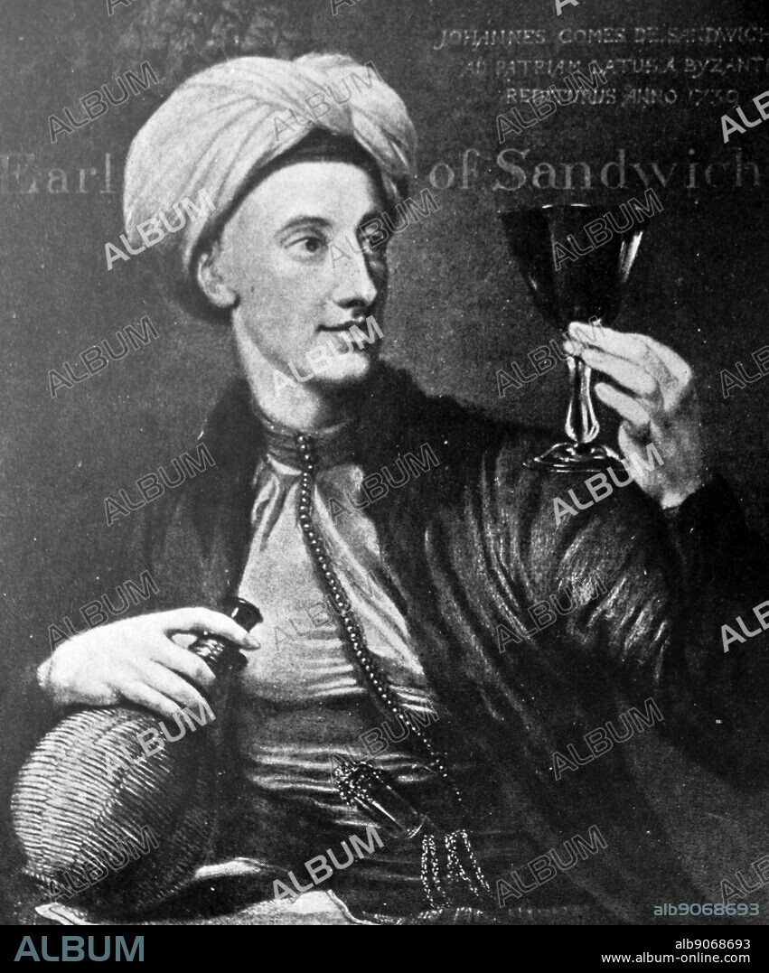 John Montagu; 4th Earl of Sandwich; (1718 30 April 1792); British statesman who held various military and political offices; including Postmaster General; First Lord of the Admiralty and Secretary of State for the Northern Department. best known for the claim that he was the eponymous inventor of the sandwich.