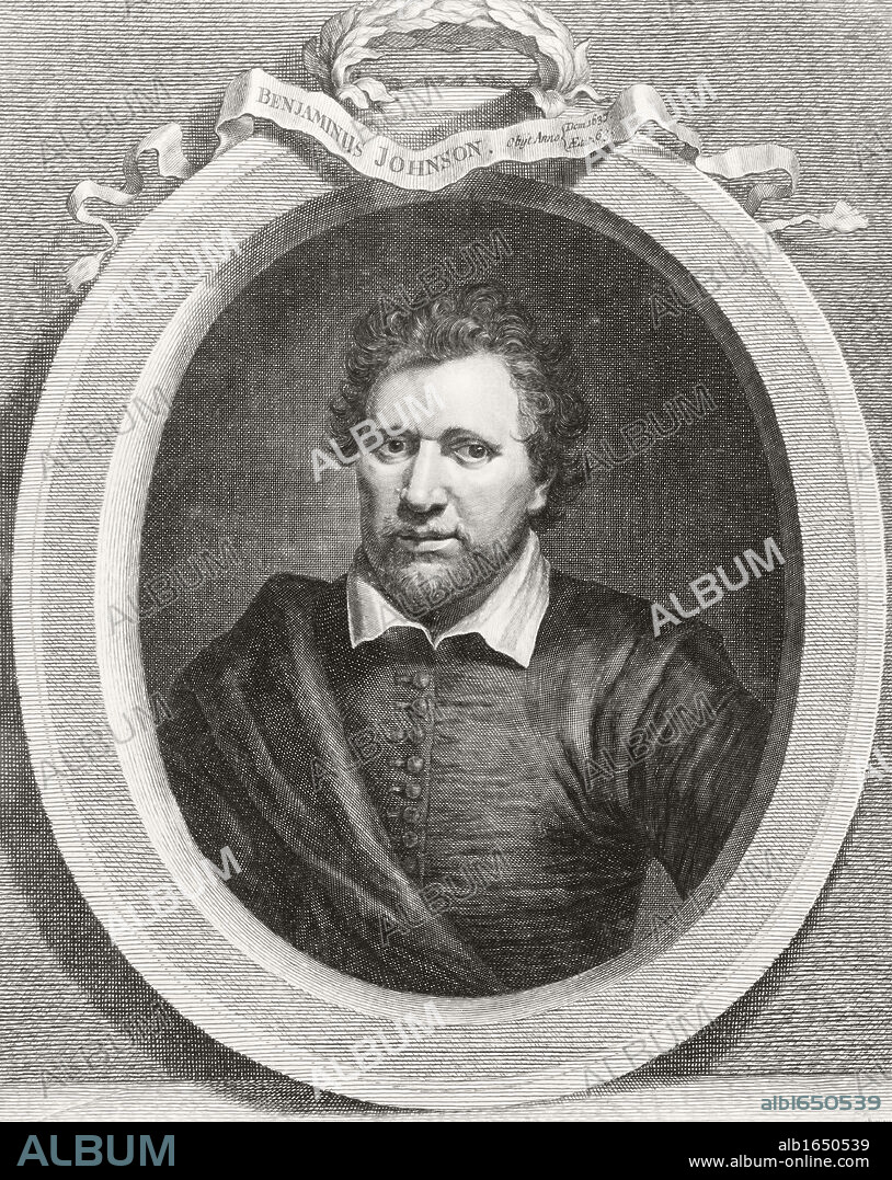 Ben Jonson also known as Benjamin Johnson born 1572 died 1637. English Renaissance dramatist, poet and actor.