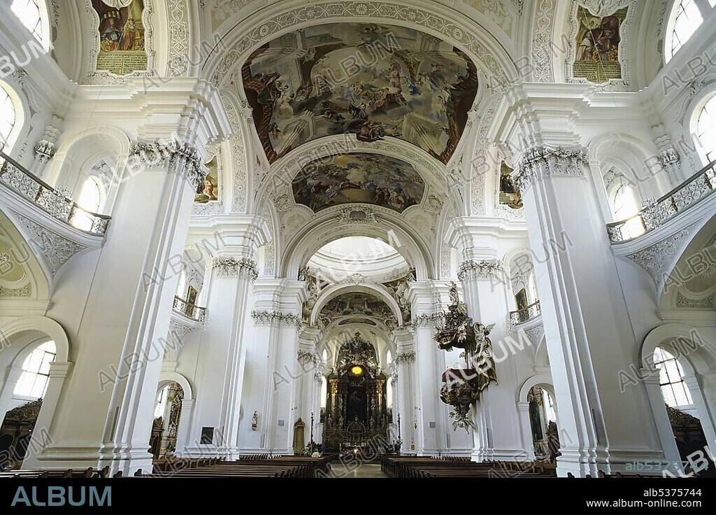 St. Martin's Basilica, Weingarten Benedictine abbey, Upper Swabia, Baden-Wuerttemberg, Germany, Europe.
