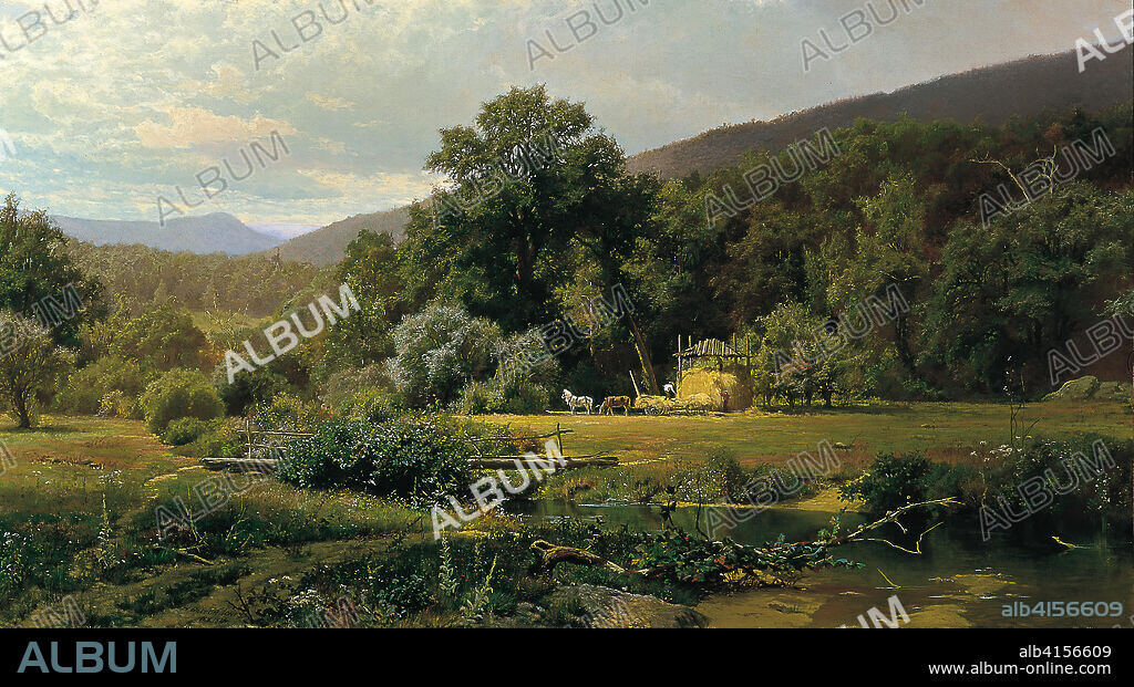 Hugh Bolton Jones (Baltimore, 1848-Nueva York, 1927). Verano en el Blue Ridge (1874). Óleo sobre lienzo. 76,5 x 138,5 cm.