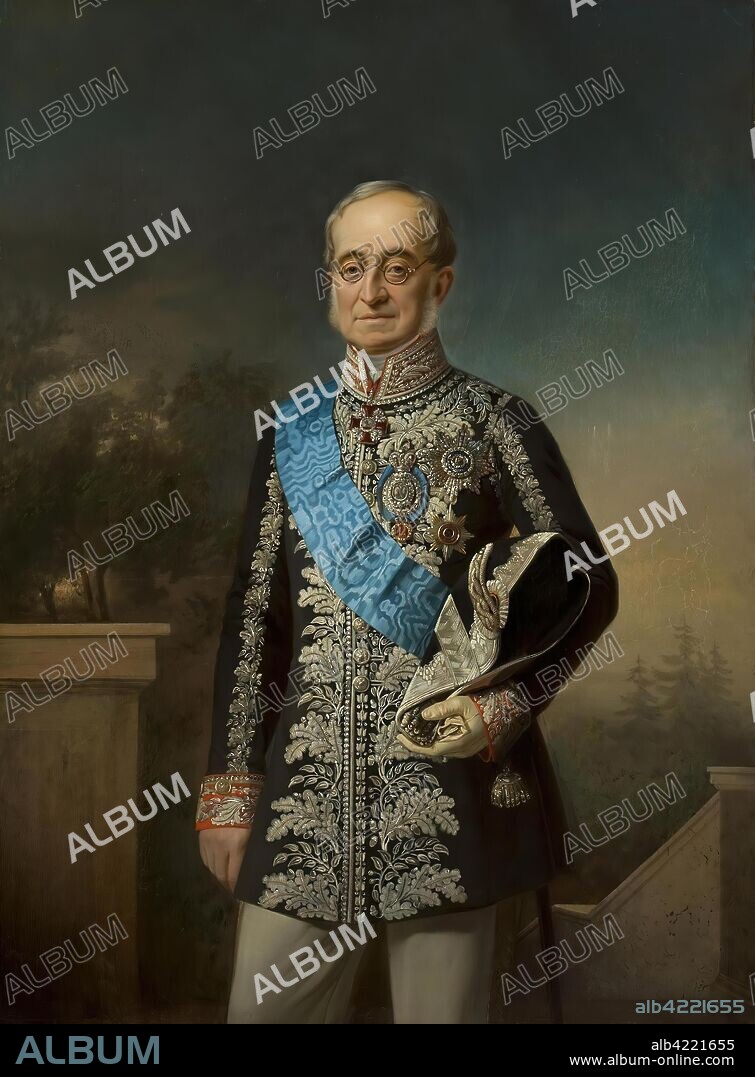 YEGOR BOTMAN (GEORG). 'Portrait of Count Karl Nesselrode'. Russia, 1860-1870s. Dimensions: 139,3x102,5 cm.