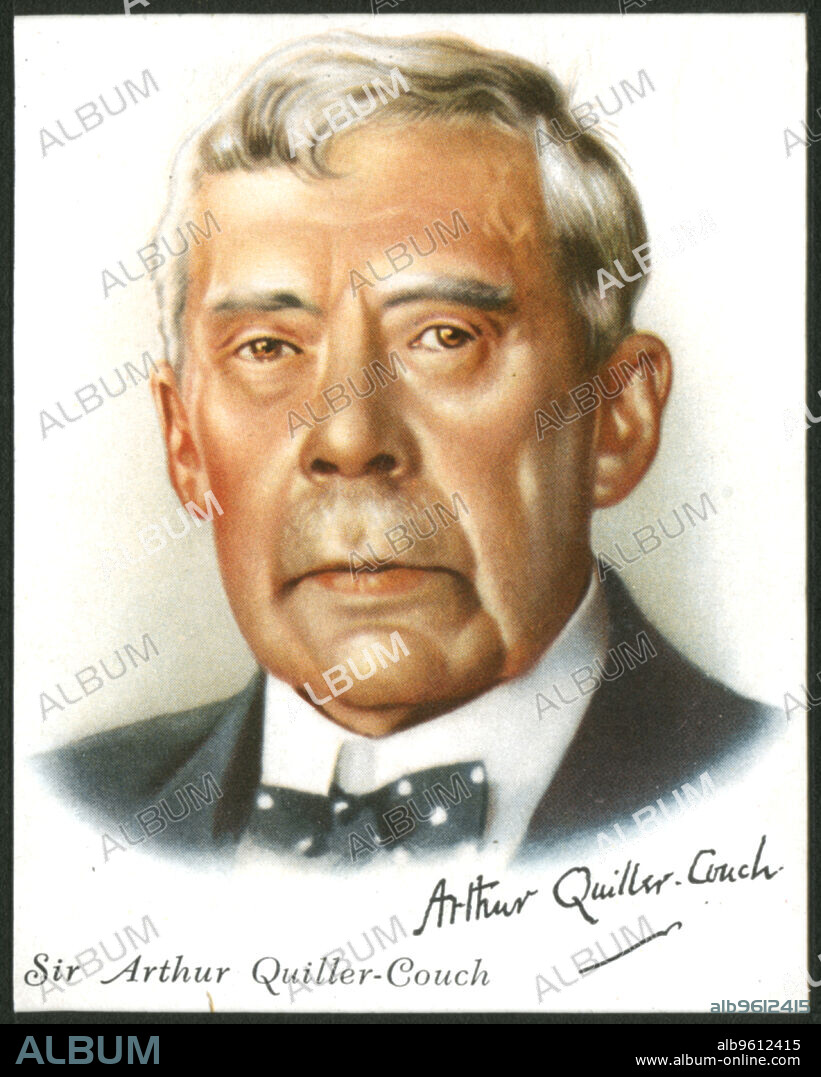 Arthur Quiller-Couch, English poet, novelist, anthologist and critic, c1927. Quiller-Couch (1863-1944) was born at Fowey, Cornwall. He compiled The Oxford Book of English Verse 1200-1900 which was revised in 1939. He was appointed professor of English literature at Cambridge in 1912. From Famous British Authors, a set of cigarette cards. (London, 1927).