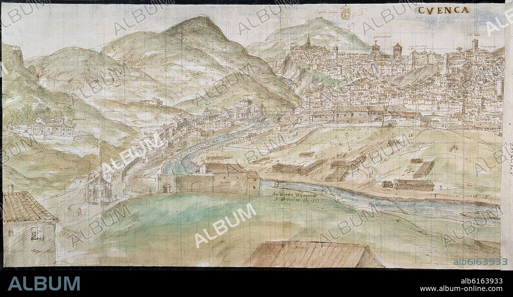 ANTON VAN DEN WYNGAERDE 1512 O. CUENCA - 1565 - DIBUJO - AGUADA - 420X1418 MM.