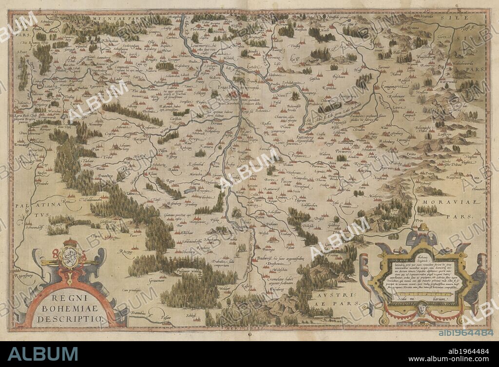 Bohemia. [The Mercator atlas of Europe]. 1 atlas (46 maps). 1570-1572. A map of Bohemia.  Image taken from [The Mercator atlas of Europe]. 1 atlas (46 maps) : col ; 40cm.  Originally published/produced in 1570-1572. . Source: Maps.C.27.c.13, 36.