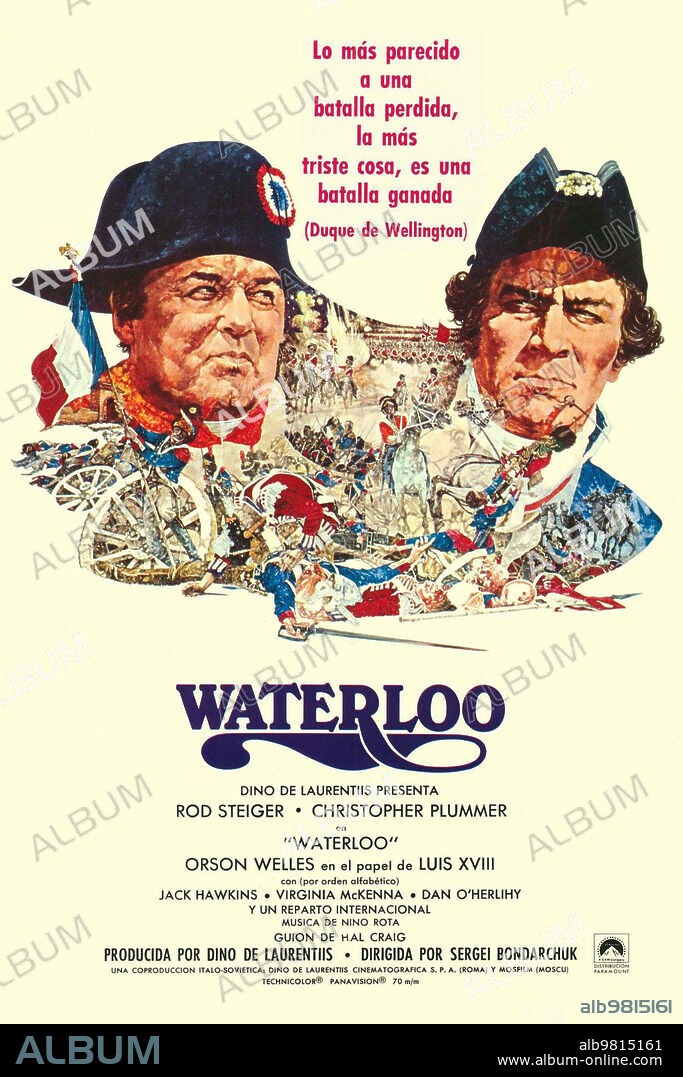 Poster of WATERLOO, 1970, directed by SERGEI BONDARCHUK. Copyright COLUMBIA PICTURES.