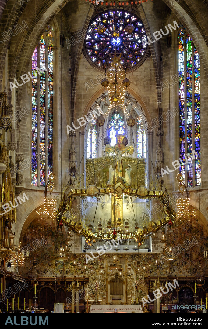 Capilla Real, ( presbiterio ), Catedral de Mallorca, La Seu, siglo XIII. gótico levantino, palma, Mallorca, balearic islands, Spain.
