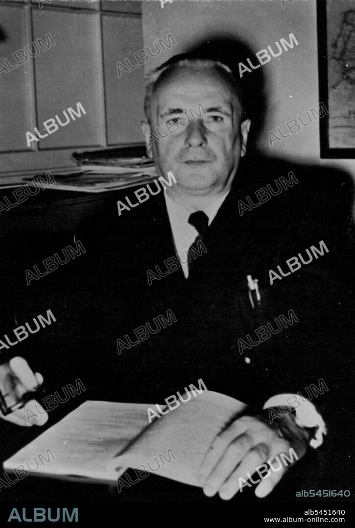 Dr. Walter P. Schreiber, a Former German General who spent three and a half years as a prisoner in the Soviet Union, at his desk at the U.S. Air Force School of Aviation Medicine.Dr. Walter Schreiber, Former German General now faculty a member of the U.S. Air Force School of Aviation Medicine at Randolph Field. October 24, 1951. (Photo by Paul Popper).
