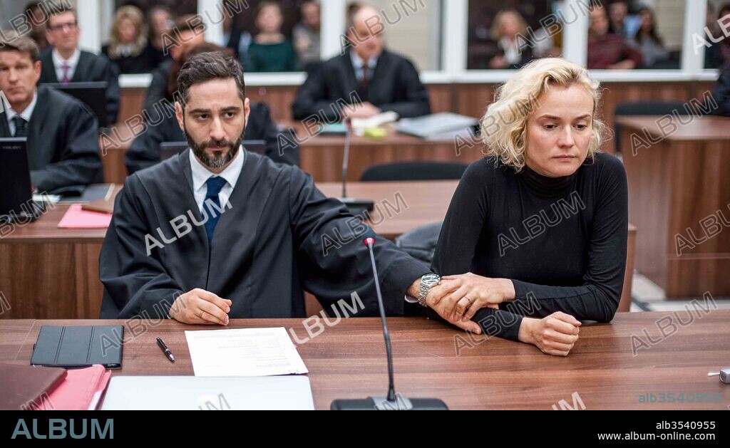 DENIS MOSCHITTO y DIANE KRUGER en EN LA SOMBRA, 2017 (AUS DEM NICHTS), dirigida por FATIH AKIN. Copyright Warner Bros./Pathé/Bombero International.