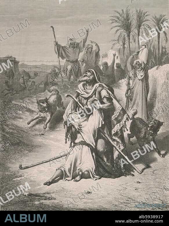 GUSTAVE DORÉ. Dore, Gustave. 1832-1883. "The Prodigal Son in the Arms of his Father". (Luke 15,20). Wood engraving after the drawing by Gustave Dore. From the series of 230 Pictures of the Bible, 1865. German edition, Stuttgart. (E.Hallberger), undated. Berlin, Sammlung Archiv für Kunst und Geschichte.