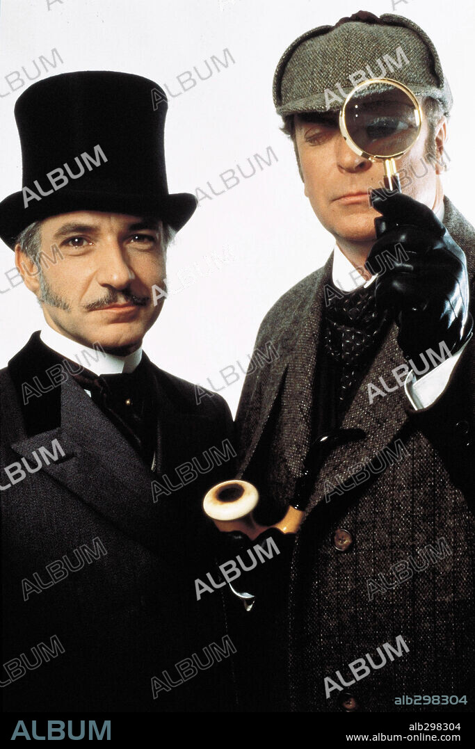 MICHAEL CAINE, BEN KINGSLEY and JOHN WATSON. BEN KINGSLEY and MICHAEL CAINE in WITHOUT A CLUE, 1988, directed by THOM EBERHARDT. Copyright RANK.