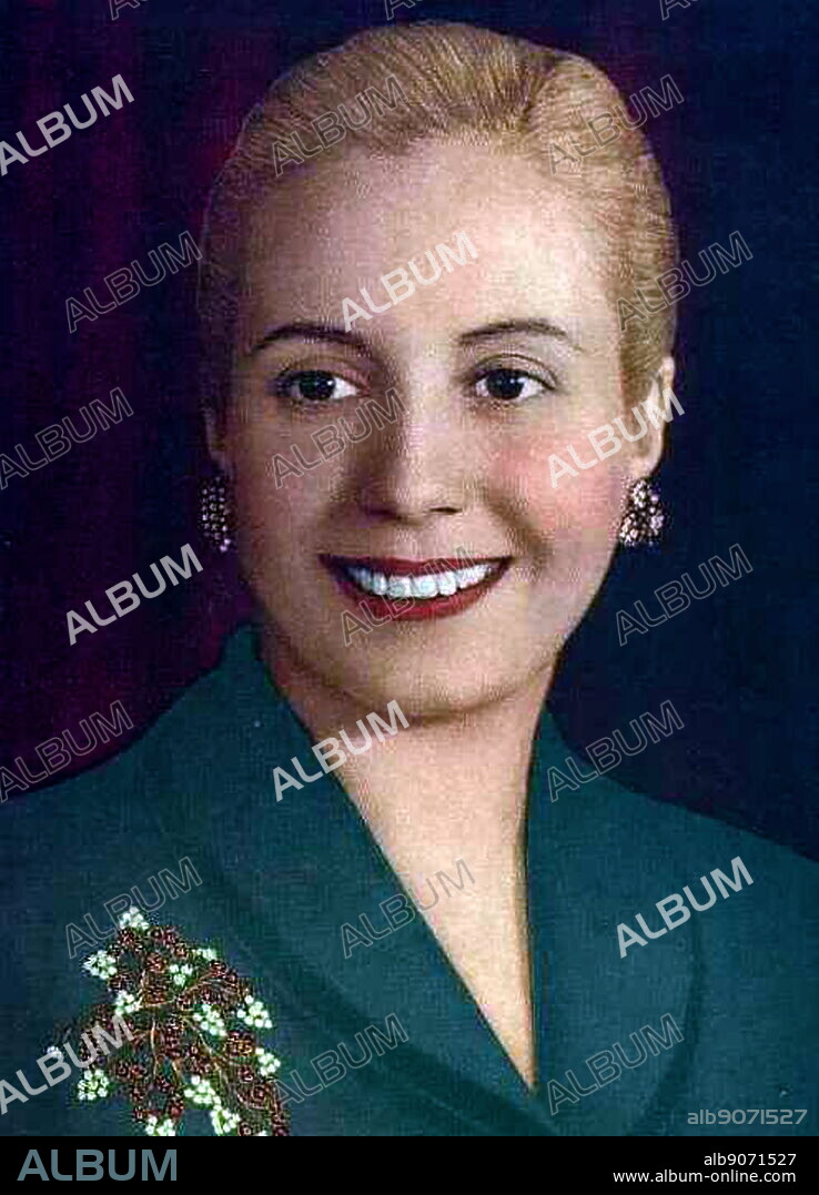 María Eva Duarte de Perón 7 May 1919 26 July 1952) was the second wife of President Juan Perón (18951974) and served as the First Lady of Argentina from 1946 until her death in 1952. She is often referred to as simply Eva Perón, or by the affectionate Spanish language diminutive Evita.