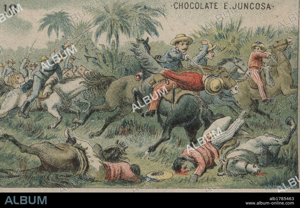 Guerra de Cuba (1896-1898). El escuadrón de Treviño derrota al cabecilla Zayas.