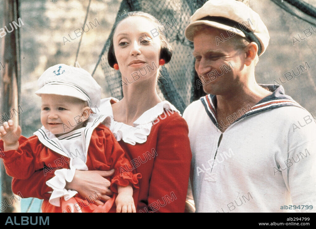 ROBIN WILLIAMS et SHELLEY DUVALL dans POPEYE, 1980, réalisé par ROBERT ALTMAN. Copyright WALT DISNEY PRODS/PARAMOUNT.
