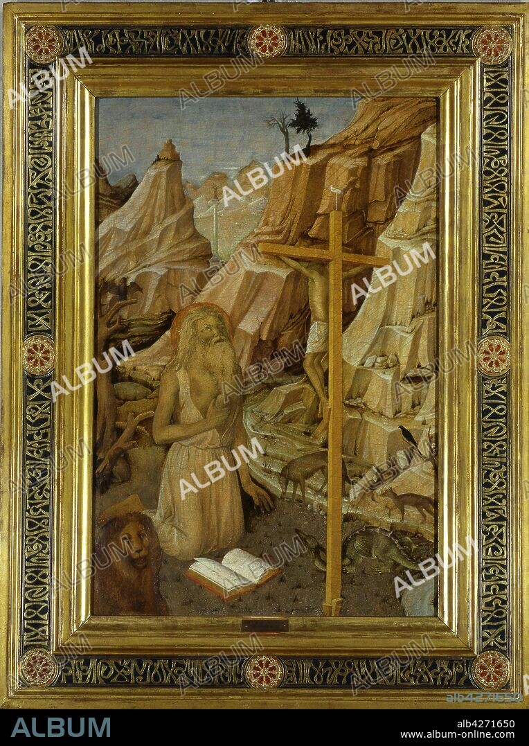 JACOPO BELLINI. The Penitent Saint Jerome in the desert.