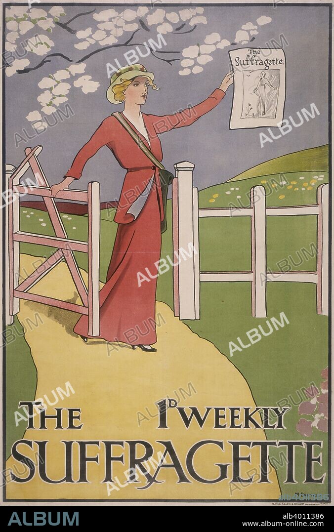Poster for The Suffragette newspaper, c1910-c1915. The paper was produced during the campaign to gain the vote for women.