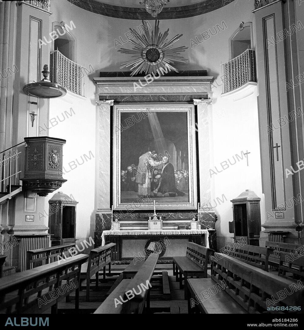 FRANCISCO DE GOYA. LA ULTIMA COMUNION DE SAN JOSE DE CALASANZ - 1819 - FOTOGRAFIA EN BLANCO Y NEGRO - AÑOS 60.