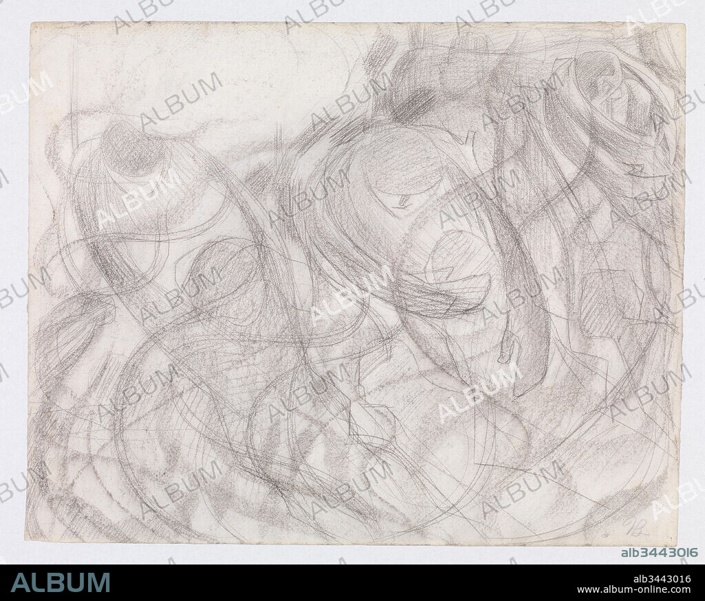 States of Mind: The Farewells, 1911, Graphite on paper, 19 1/8 x 24 in. (48.6 x 61 cm), Drawings, Umberto Boccioni (Italian, Reggio 1882–1916 Sorte).