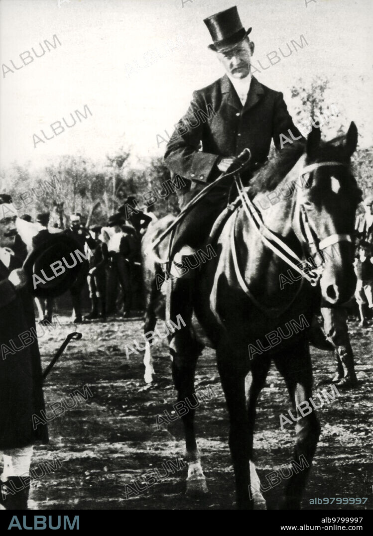 Amedeo of Savoy-Aosta on horseback, somma lombardo, 1915.
