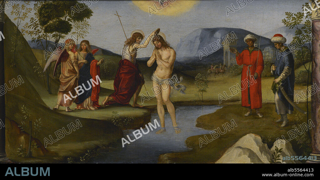 Francesco Francia (1450-1517). Italian painter. Baptism of Christ, 1490. Oil on wood. Calouste Gulbenkian Museum. Lisbon, Portugal.