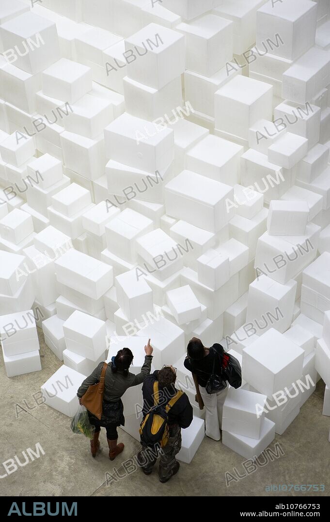 Embankment, by Rachel Whiteread, The Unilever Series, Turbine Hall, Tate Modern, London. England. UK.