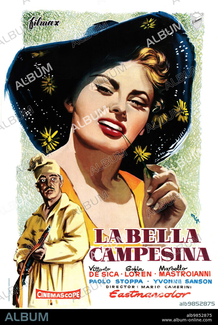 Poster de LA BELLA CAMPESINA, 1955 (LA BELLA MUGNAIA), dirigida por MARIO CAMERINI. Copyright TITANUS.