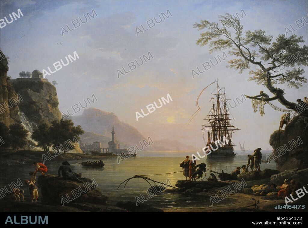 Claude Joseph Vernet (1714-1789). Pintor francés. Mañana, 1774. Museo Nacional de Varsovia. Polonia.