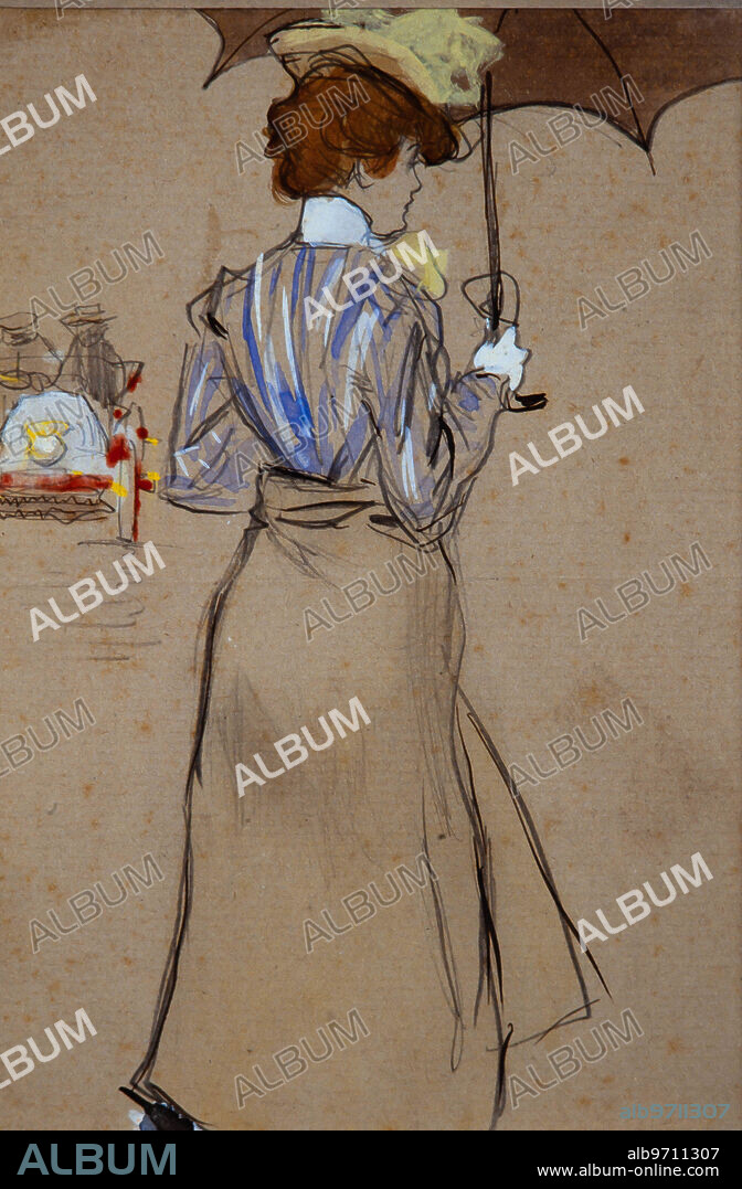 RAMÓN CASAS. Ramon Casas i Carbó / Dama con sombrilla, siglo XX. Colección privada.