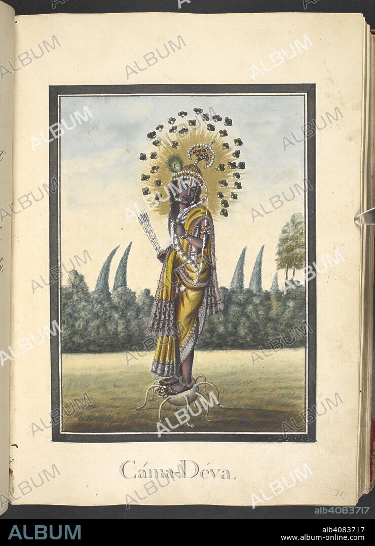 ANON. Kamadeva, the God of Love. Inscribed: â€˜Cama-Deva.â€™. 61 paintings illustrating the Adhyatma Ramayana, vol. 1. [Boddam collection.]. 1803 - 1804. Source: MSS Eur C116/1 f.71.